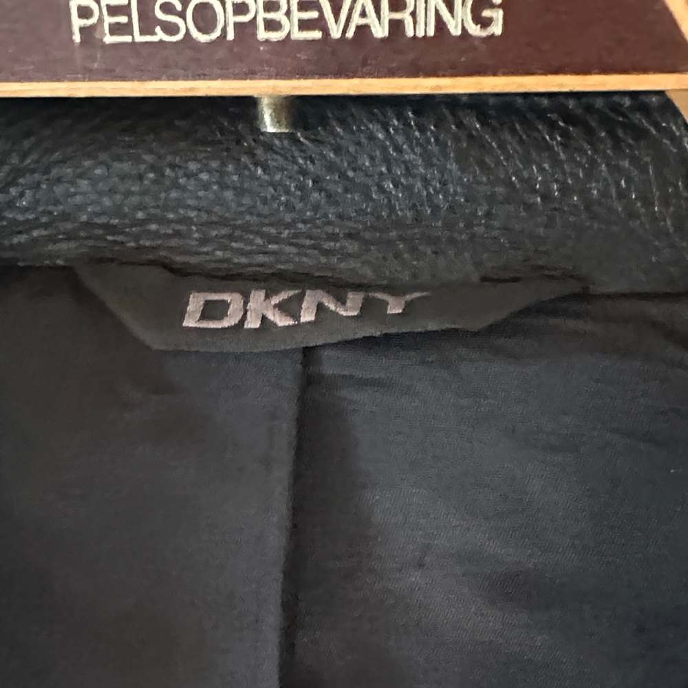 Leather Y2K- Vintage - Men's Black Leather Jacket DKNY - Picture 7 of 16